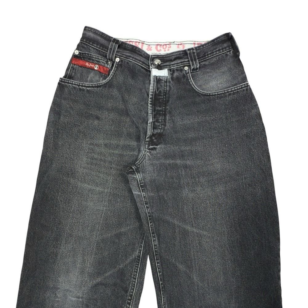 Vintage Jessi & Co. Black Charcoal Jeans | 34 Made in Italy 90s Y2K Button Fly - Picture 3 of 12